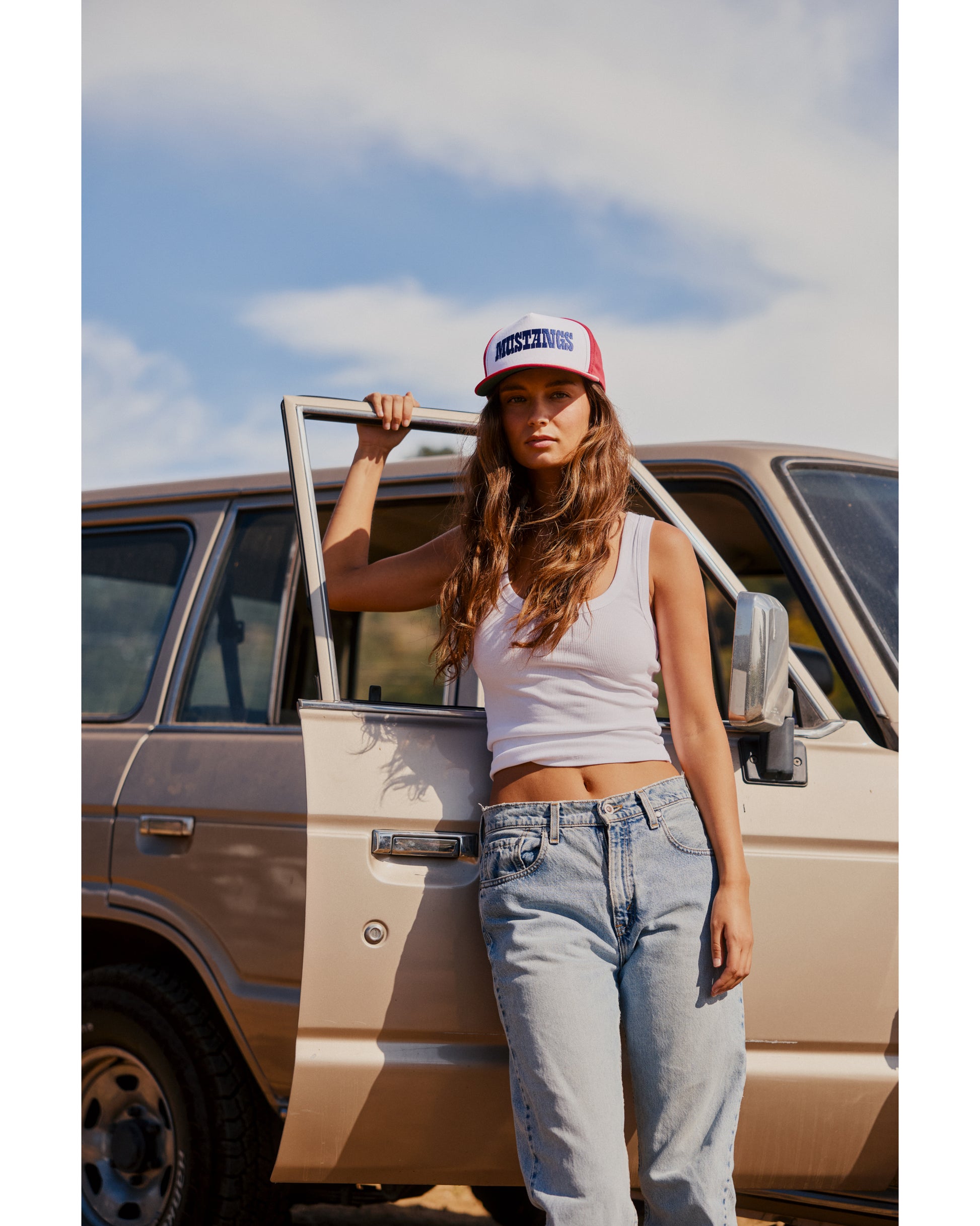 SMU Mustangs Monza Red Cap