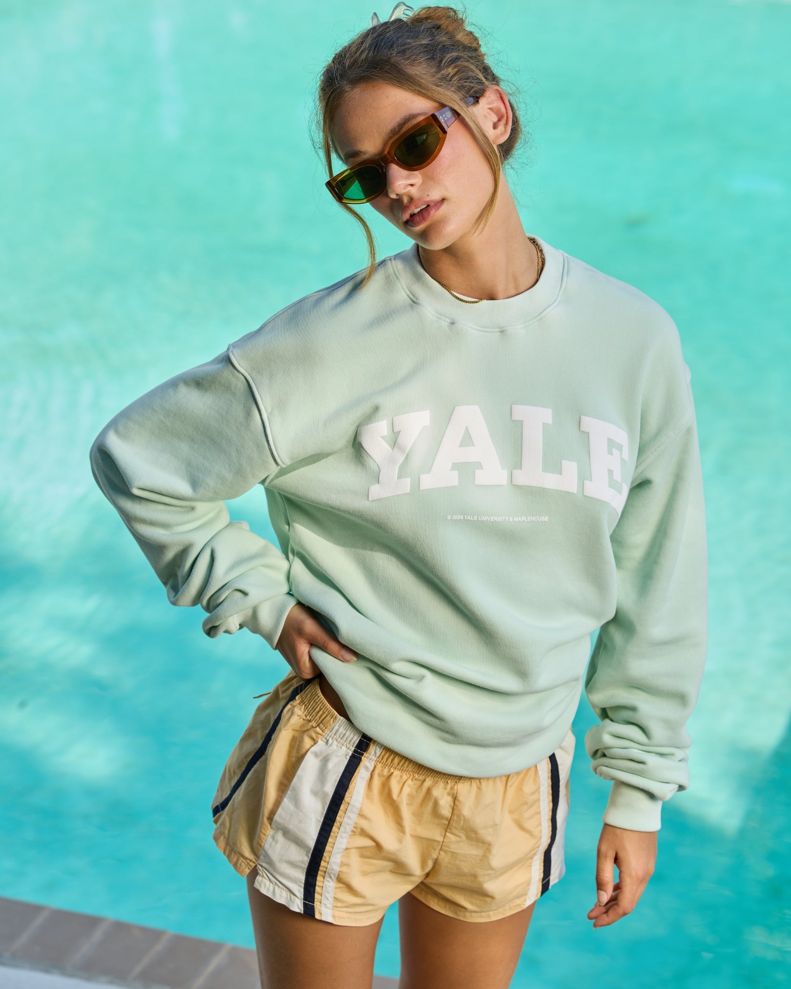 Yale University Classic Crewneck - Vintage Light Green