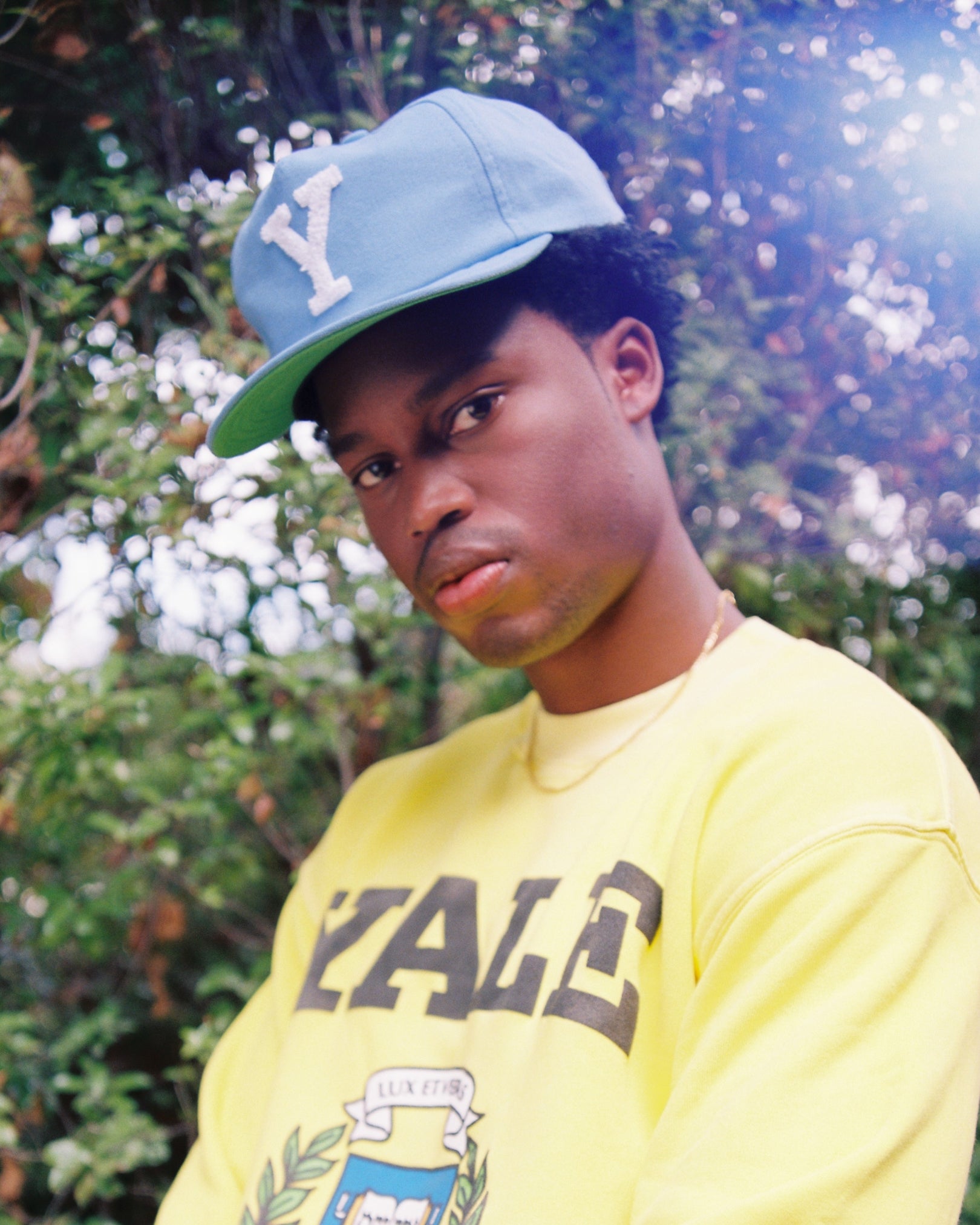 Yale University Chenille 5 Panel Cap - High Intensity Blue