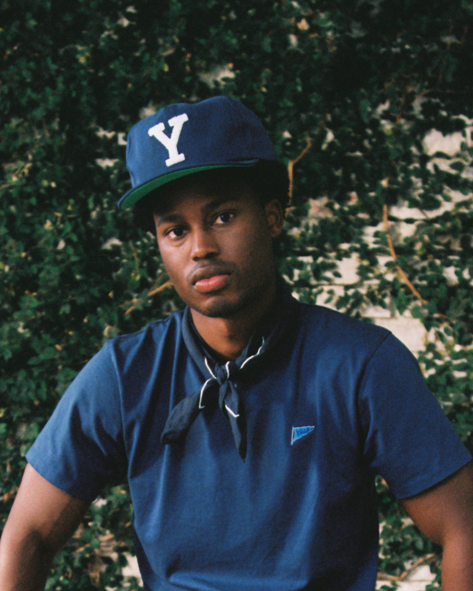 Yale University Chenille 5 Panel Hat - Yale Navy