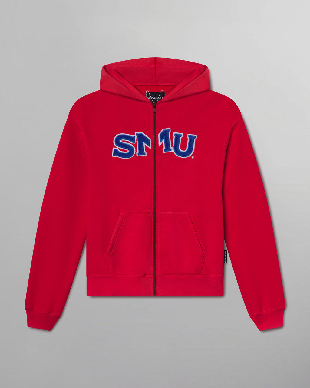 SMU Fuzzy Zip Hoodie