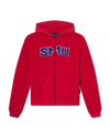 SMU Fuzzy Zip Hoodie